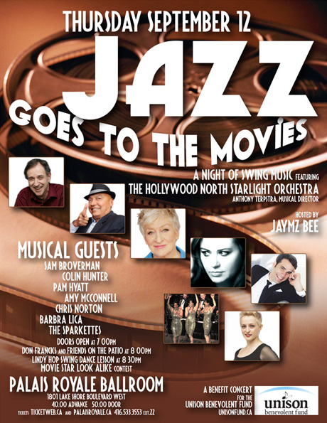 Jazz at the Movies. Palais Royale Toronto. 12 September 2013