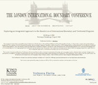 London International Boundary Conference 2013. Department of Geography, King's College; Volterra Fietta; UK Hydrographic Office