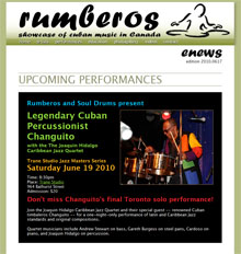 Rumberos. Showcase of Cuban music in Canada