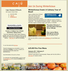 Caju Restaurant. Toronto. Brazilian Influenced cuisine